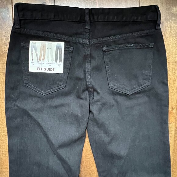 S.O.N.G. Women's 90s Boyfriend Low Rise Distressed Black Demin Jean, Size 5/27 - Picture 9 of 12